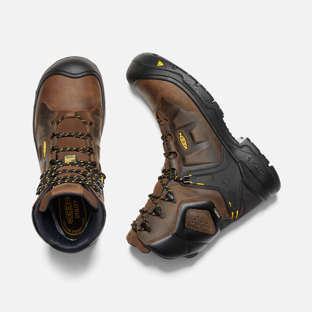 Keen Laarzen Heren Bruin - Dover 8\" Waterproof (Carbon-Fiber Toe) - 29376-TBMV